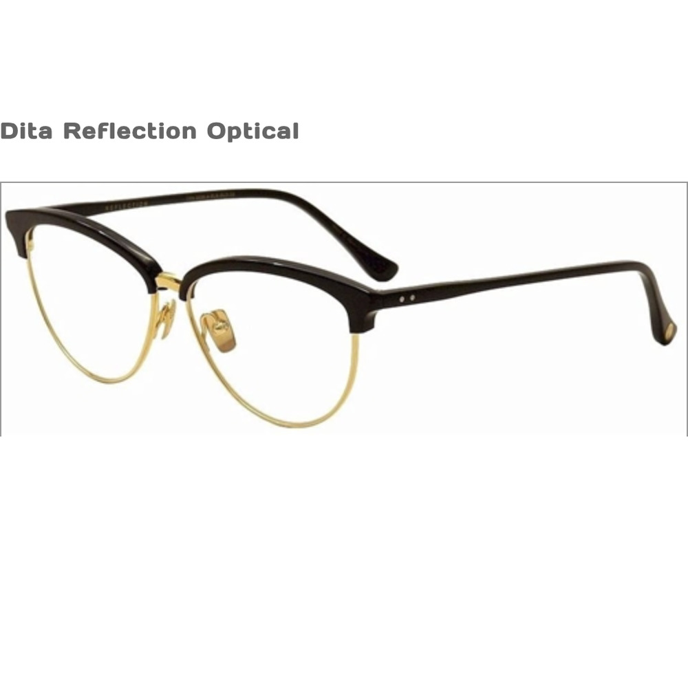 LUX Timeless DITA Reflection DRX-3036A BLK 18K Gold Full Rim Optical